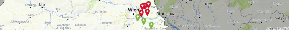 Map view for Pharmacies emergency services nearby Leopoldsdorf im Marchfeld (Gänserndorf, Niederösterreich)